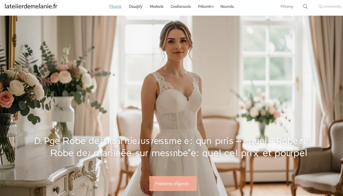 D'où vient le prix : Robe de mariée sur mesure : quel prix et pourquoi